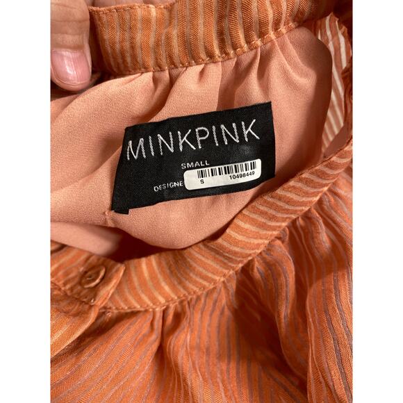 Revolve MINKPINK Women’s Mini Dress Tiered Terracotta Size Small - Picture 9 of 9